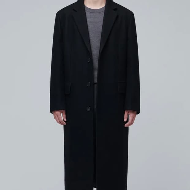 무신사스탠다드 프리미엄 대디 숄더 싱글 롱코트