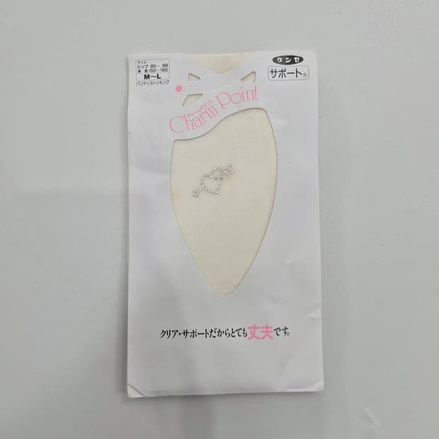 아이보리 큐피트 자수 포인트 팬티스타킹