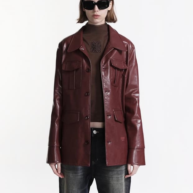 배드블러드 70‘s 레더자켓 버건디