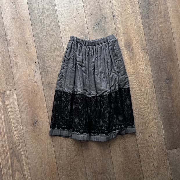 Floral Lace Padded Skirt