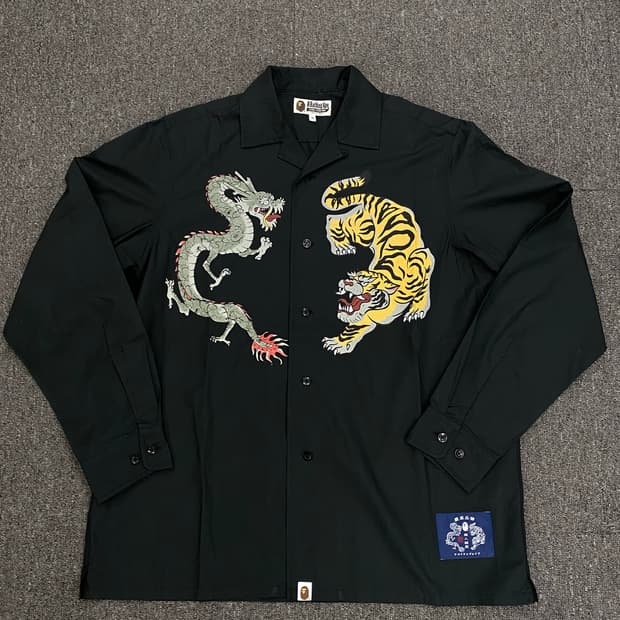 베이프 오픈 컬러 셔츠