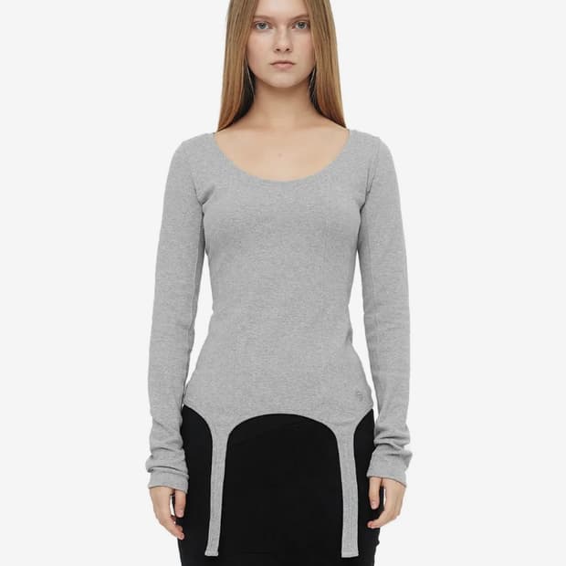 GARTER LINE TOP GRAY