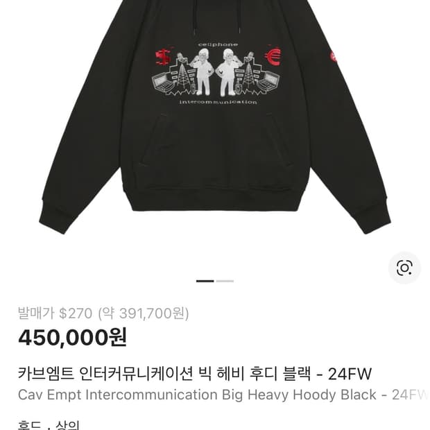 카브엠트 인터커뮤니케이션 빅헤비 후드 xl