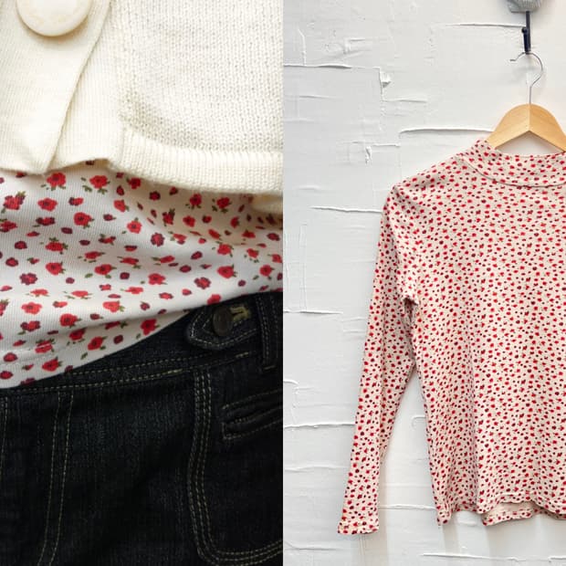 lovely floral polo top