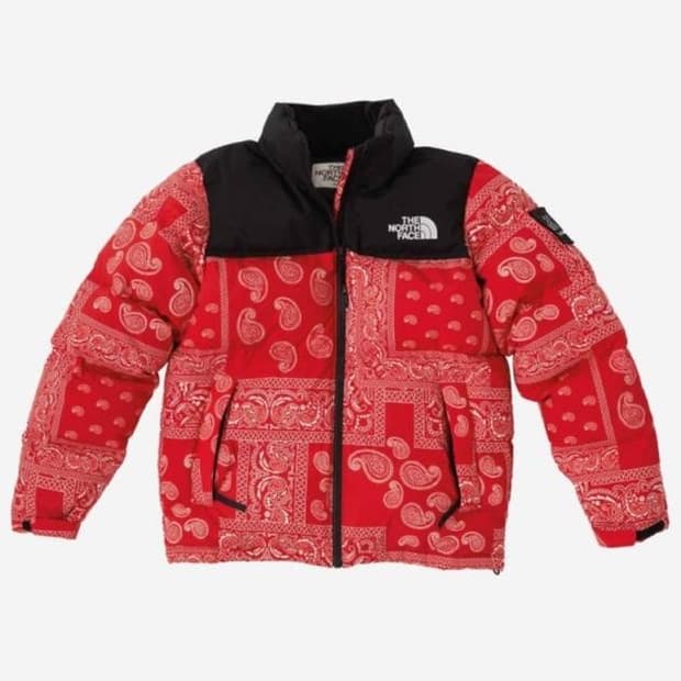 노스페이스 x 케이스스터디 눕시 반다나 레드 XL