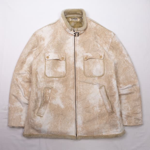 칸사이 야마모토 진 퍼 무스탕 자켓