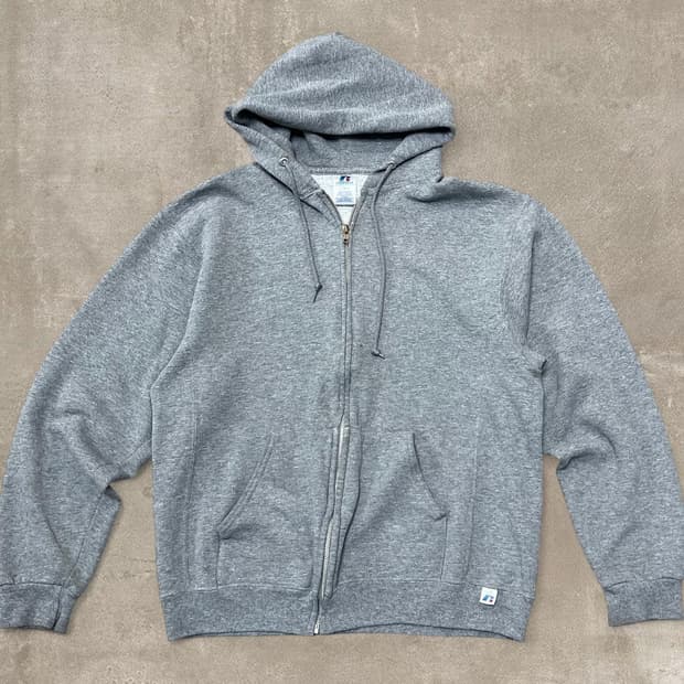 러셀 애슬레틱 빈티지 그레이 후드 집업