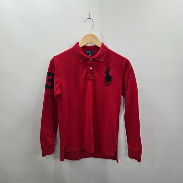 폴로랄프로렌 키즈 빅포니 피케 카라 롱슬리브 레드 M/10/12