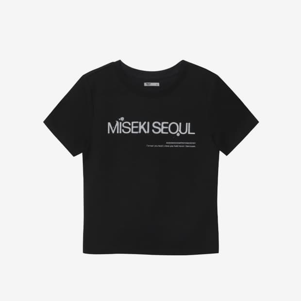 미세키서울 Logo short sleeves BLACK