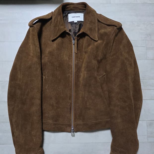 토니웩 견장 카우하이드 스웨이드 자켓 L