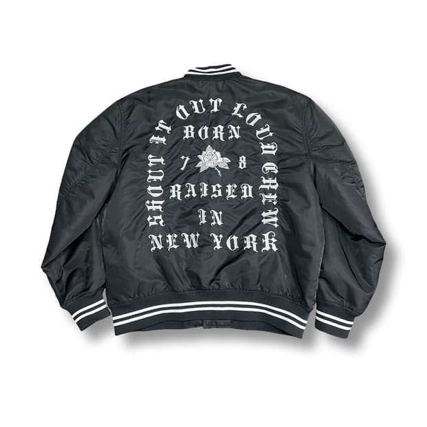[XL] 뉴욕 레터링 봄버 바시티 자켓