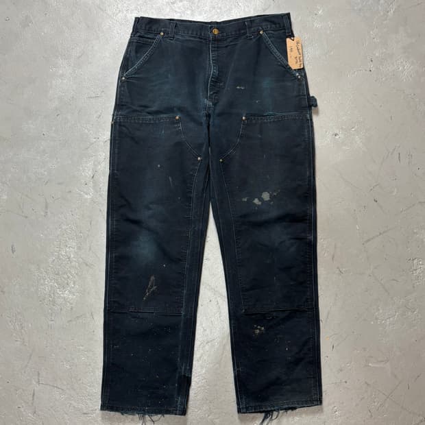 OG USA Made 칼하트 B01 더블니 블랙 칼하트 썩블니 카펜터