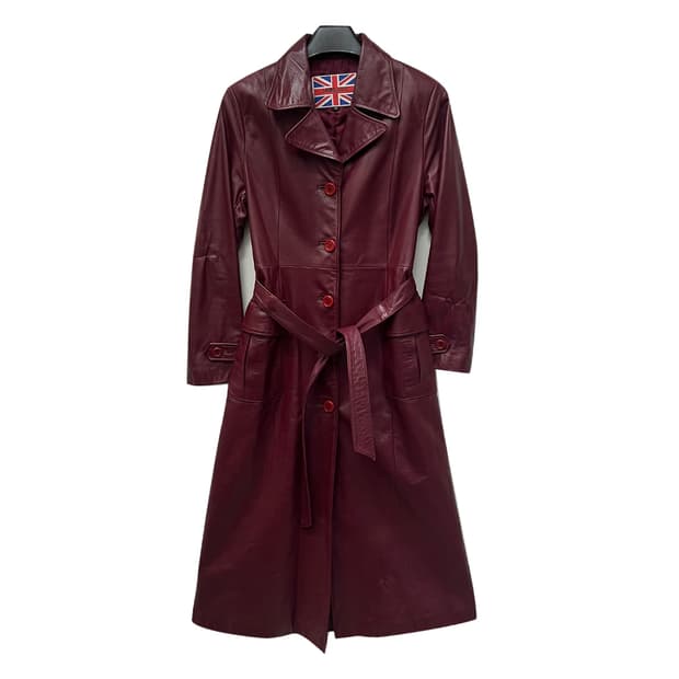 90s 미치코 런던 리얼 레더 소가죽 코트 자켓 66