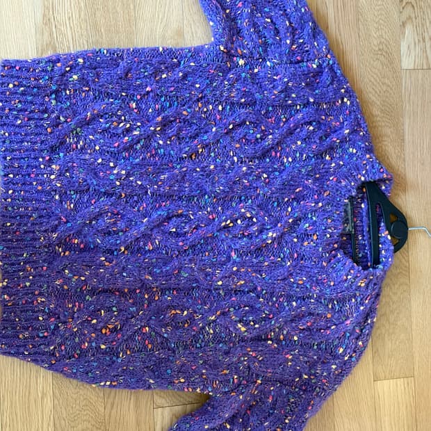 보라색폼폼이니트