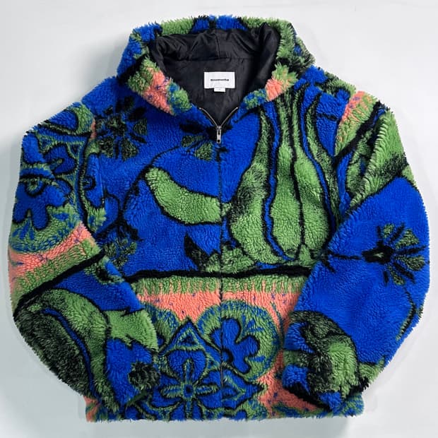 디스이스네버뎃 후리스 패턴 후드자켓