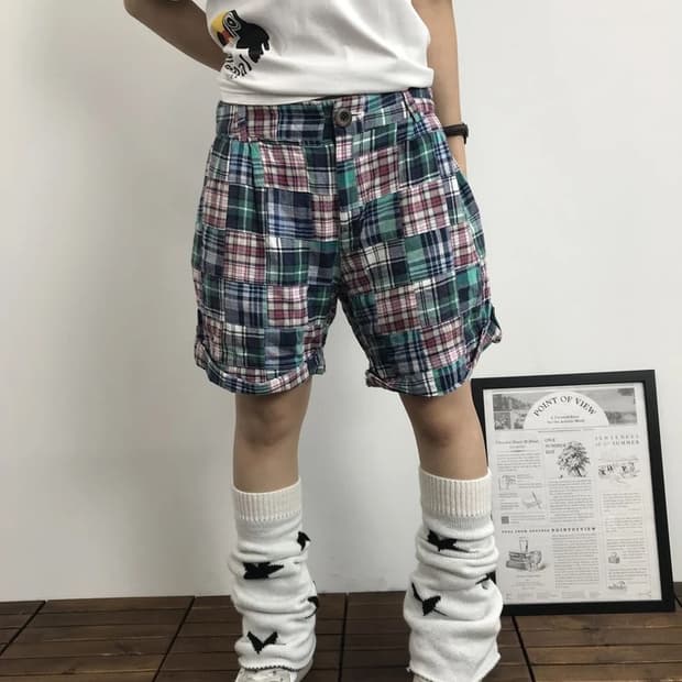 Shuca Vintage Patchwork Shorts