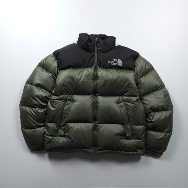 노스페이스 레트로 눕시 다운 푸퍼 패딩 올리브