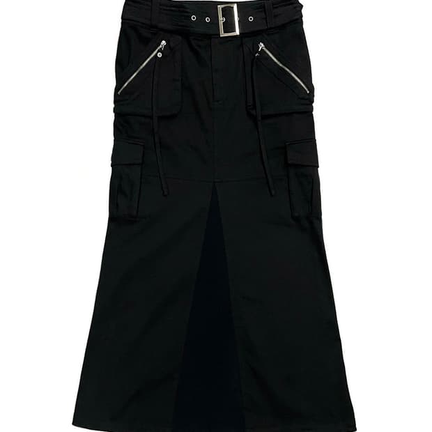 vintage 카고 롱 스커트