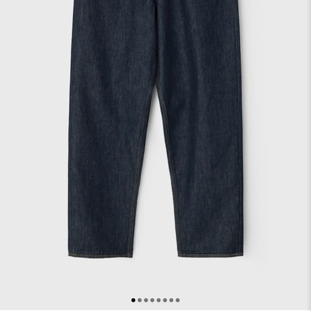 오라리 하드트위스트 와이드데님 인디고