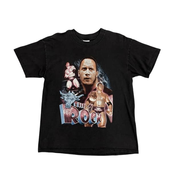 빈티지 90s The Rock Rap Tee 더 락 랩티셔츠
