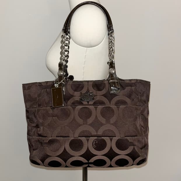 📦90ss Coach Basic Brown shoulder bag