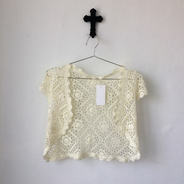 Crochet open cardigan