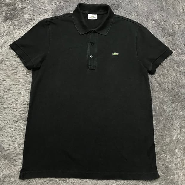 [[4(L)] 라코스테(LACOSTE) 슬림핏 반팔 카라티셔츠@909