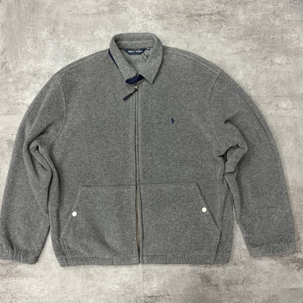 폴로 랄프로렌 골프 플리스 집업 자켓 회색