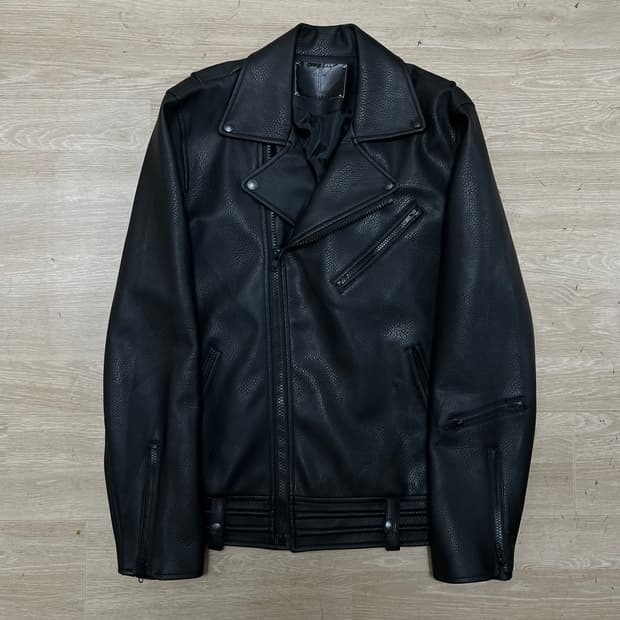 헤비스모커 무광 레더 라이더 가죽자켓 [블랙] XL/105