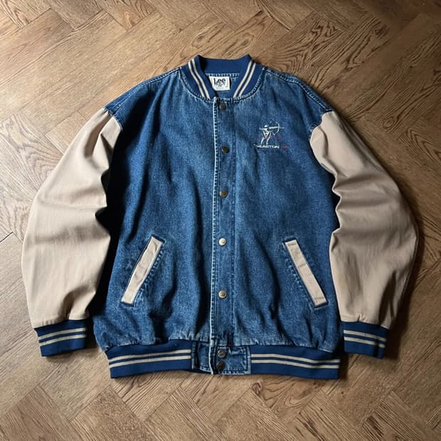 [XL]90's Lee SPORT 리 스포츠 데님 바시티 자켓