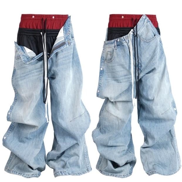 콰스 새깅 바지