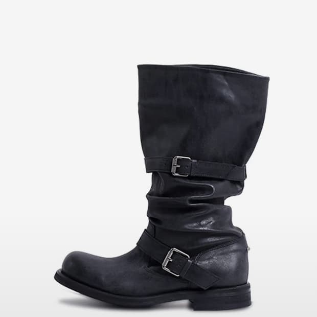 네거티브쓰리  Long Boot_Washed Black 250