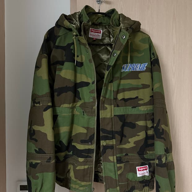 슈프림 미첼네스 카모자켓 xl