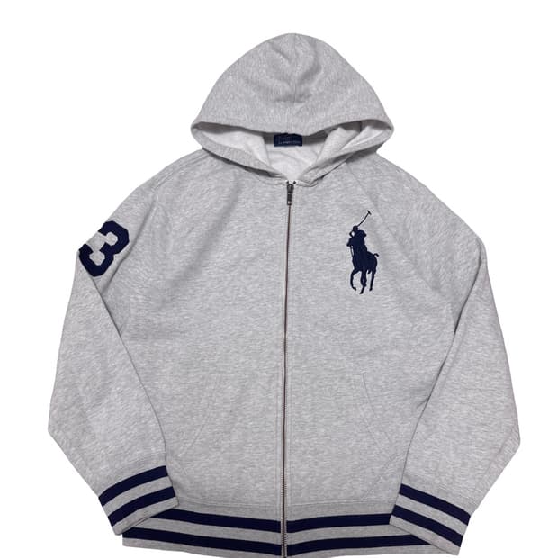 폴로 랄프로렌 빅포니 회색 후드집업