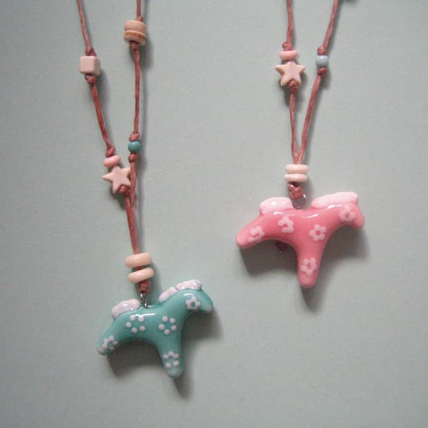 mint candy horse necklace 민트 캔디 홀스 목걸이