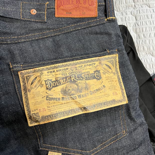 RRL 1936 Buckle Back Rigid Denim