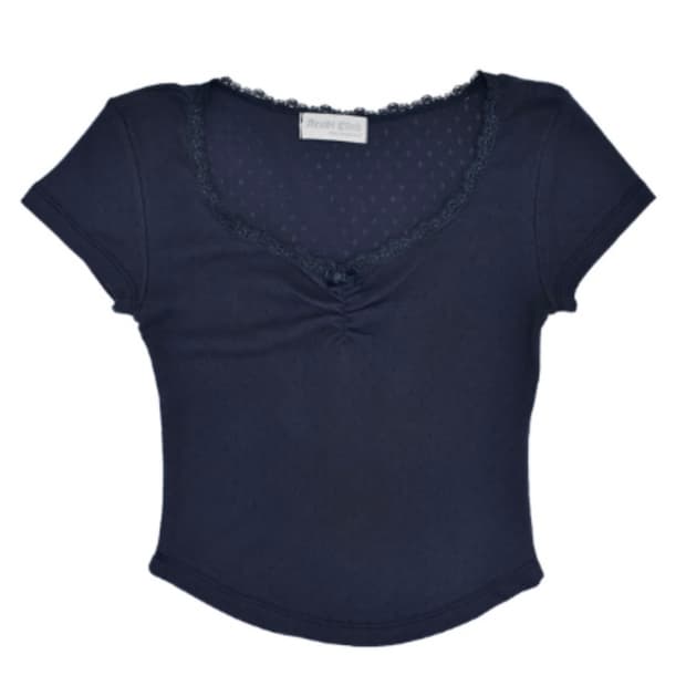 아쿠비클럽 하프레이스 반팔티 네이비