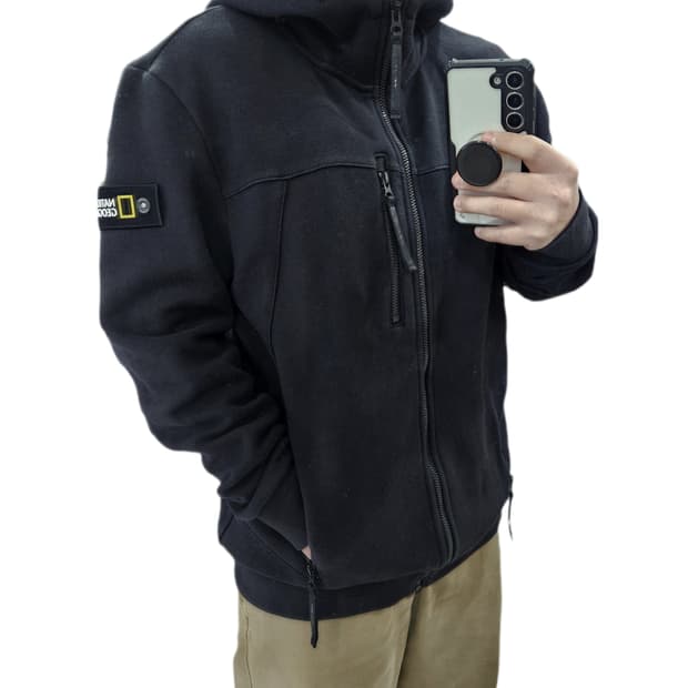 내셔널지오그래픽 와펜 풀집 후드집업 XL 105