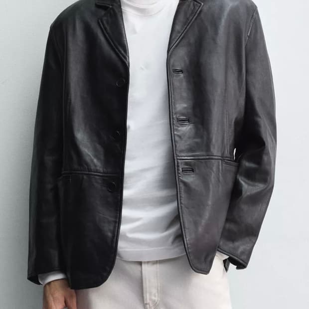 자라 양가죽 3버튼 블레이저 s사이즈