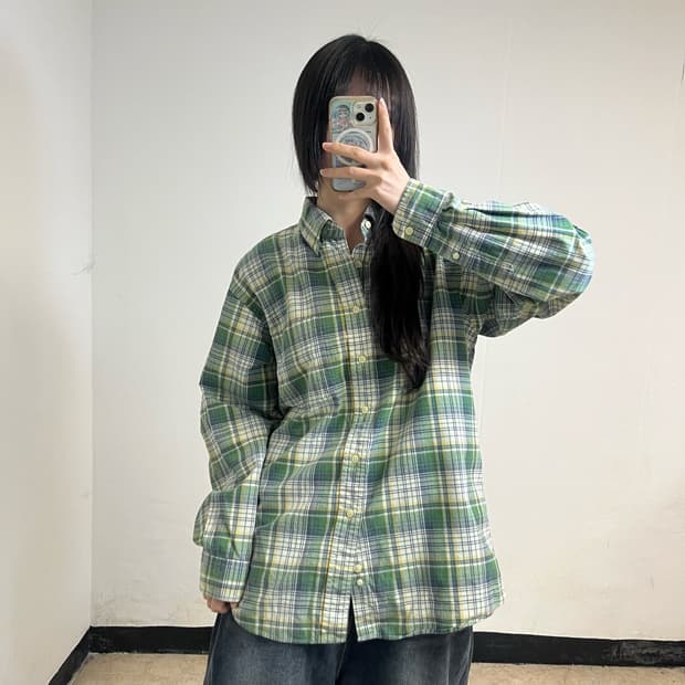 Polo CHAPS Green Check Shirt