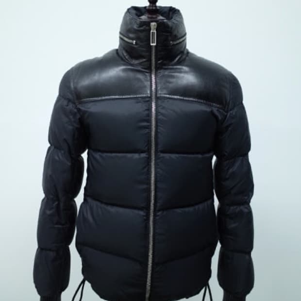 디올옴므 컬렉션 한정판 가죽패딩 