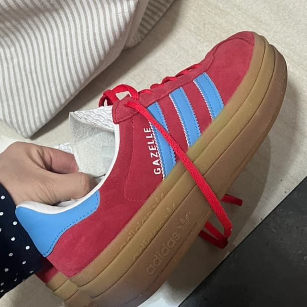 아디다스 가젤 볼드 레드블루 245