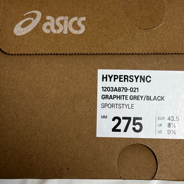 아식스 하이퍼싱크 블랙 275