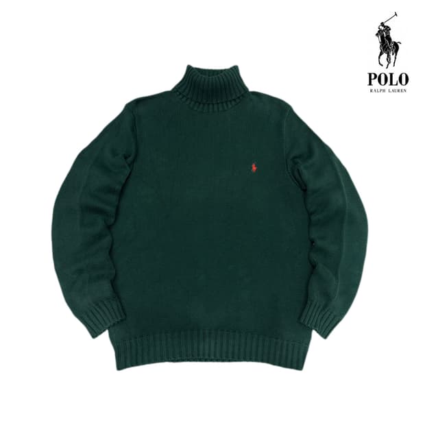 폴로 포니 목폴라 니트 그린