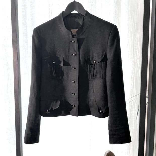 helmut lang fallwick linen jacket