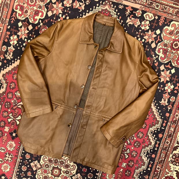 ( L-XL ) 가죽자켓 가죽카코트 빈티지가죽 양가죽자켓 워크웨어 빈티지