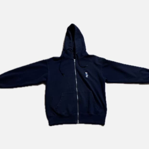 예일 네이비 투웨이 후드집업
