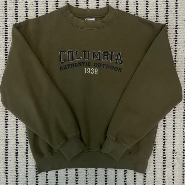 콜럼비아(columbia) 오버핏 맨투맨 카키