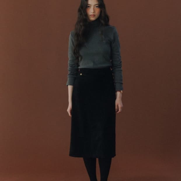 호와스 bruno 스웨이드 스커트 S