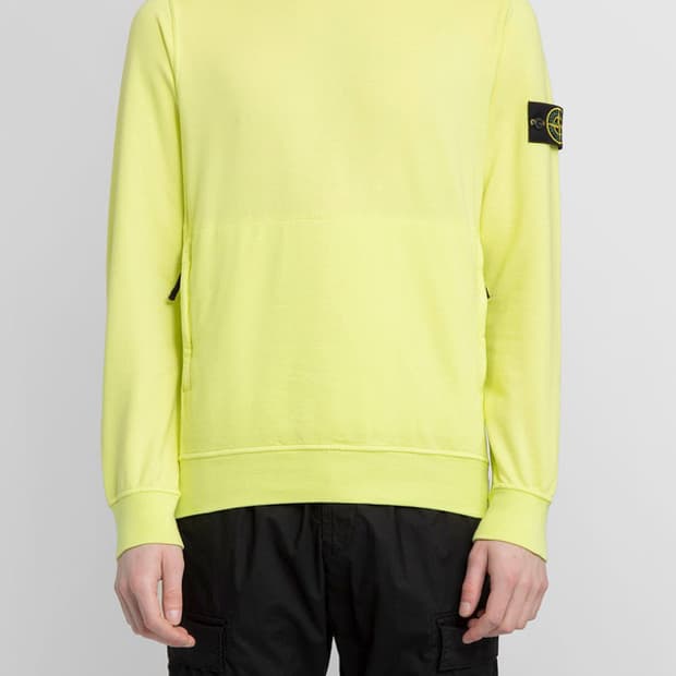 스톤아일랜드 스트레치 코튼 플리스 포켓 맨투맨